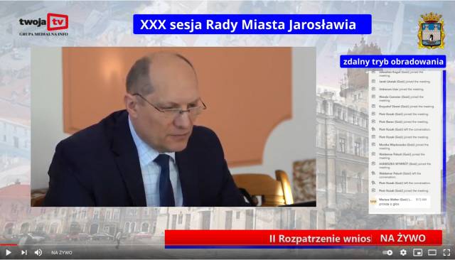 Przewidniczący Rady Miasta Jarosławia, Szczepan Łąka.