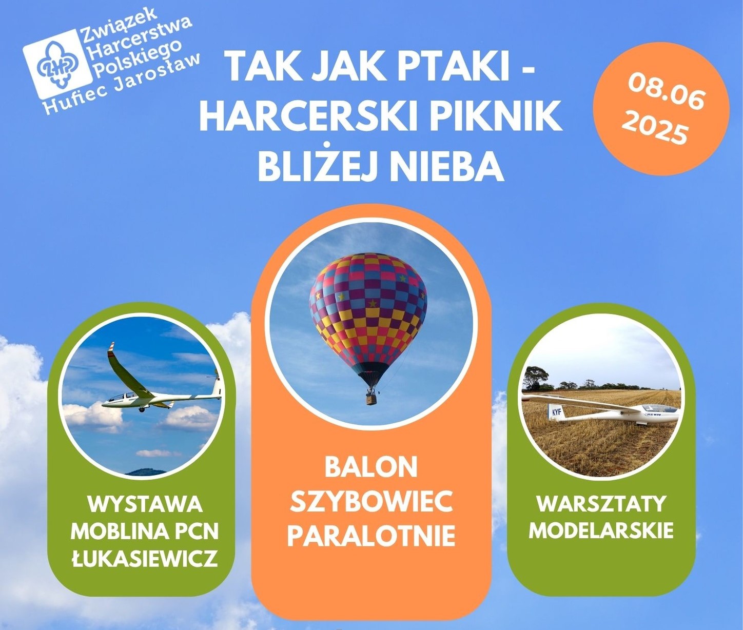 Piknik harcerski Bliżej Nieba - plakat