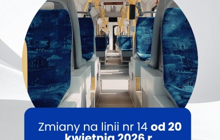 Zmiany w&nbsp;kursach autobusów linii nr 14 - grafika