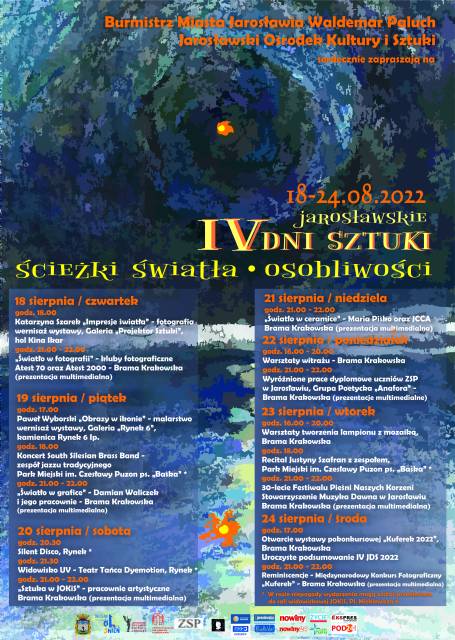 IV Jarosławskie Dni Sztuki plakat z programem