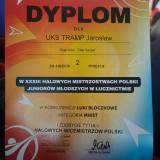 Dyplom dla UKS Tramp Jarosław za zajęcie 2 miejsca w Mistrzostwach Polski Juniorów Młodszych 
