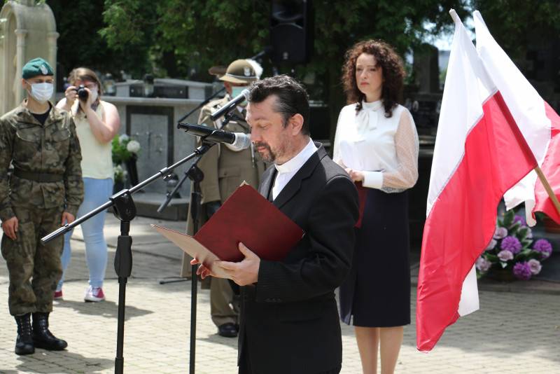 Modlitwa za ofiary zbrodni wołyńskiej. Na zdjęciu o. Krzysztof Sroka OFM.