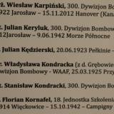 Fragment wystawy "Skrzydła Pamięci" przedstawiający informację o W. Kondrackiej
