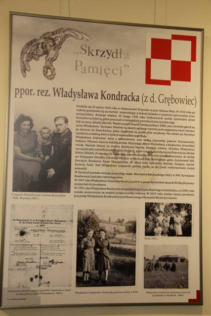 Fragment wystawy "Skrzydła Pamięci" poświęcony porucznik Władysławie Kondrackiej
