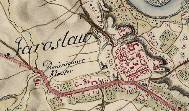 Fragment mapy Królestwa Galicji i Lodomerii, tzw. mapy Mieg'a, 1779-1783, Archiwum Wojenne w Wiedniu